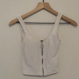 Bershka Ribbed Cropped Tank